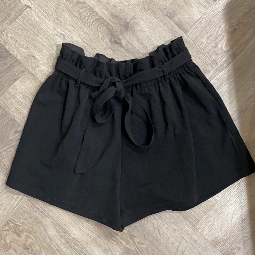 High Waist Black Women Shorts
